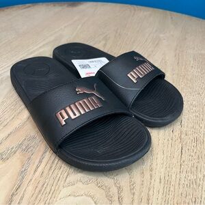 New! Puma Cool Cat 2.0 Women’s Slides Sporty Sandals Black 6